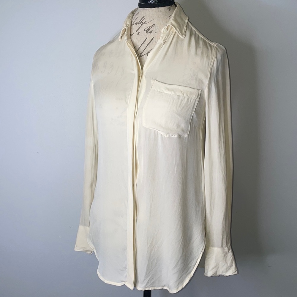 J Crew CLASSIC SILK BLOUSE Long Sleeve